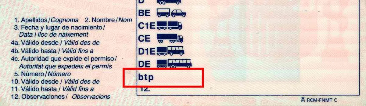 carnet BTP