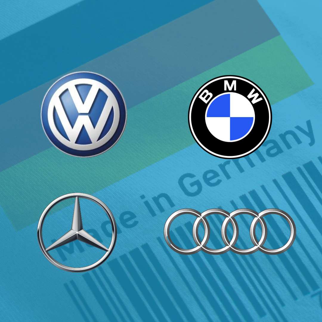 BMW, Audi, Volkswagen (VW) y Mercedes-Benz. Principales marcas para la importación de coches de Alemania.