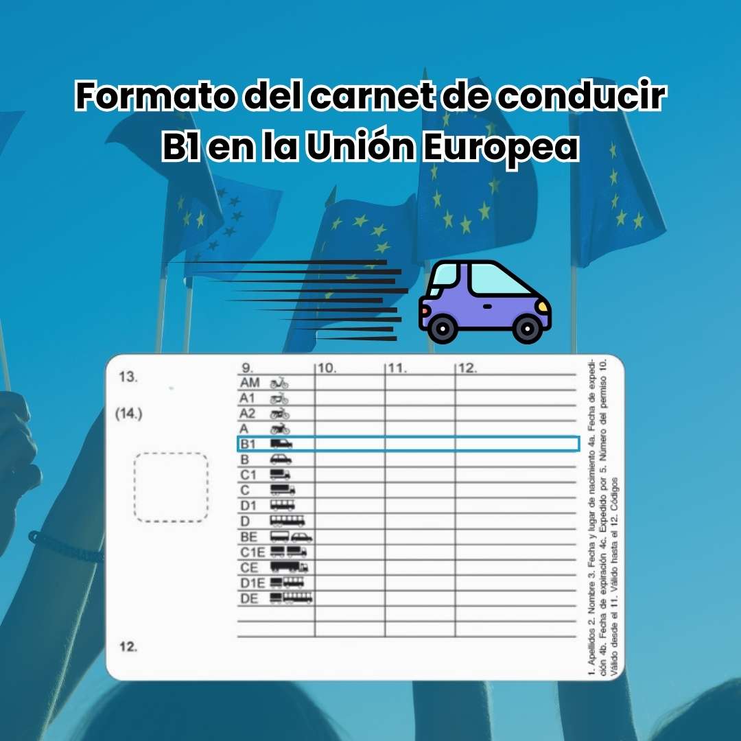 Permiso B1 - carnet de conducir (formato UE)